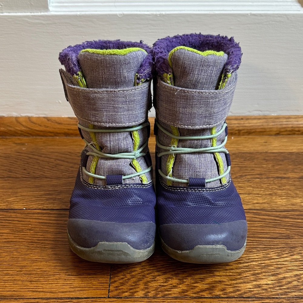 See Kai Run Thermal Kids Purple and Gray Boots